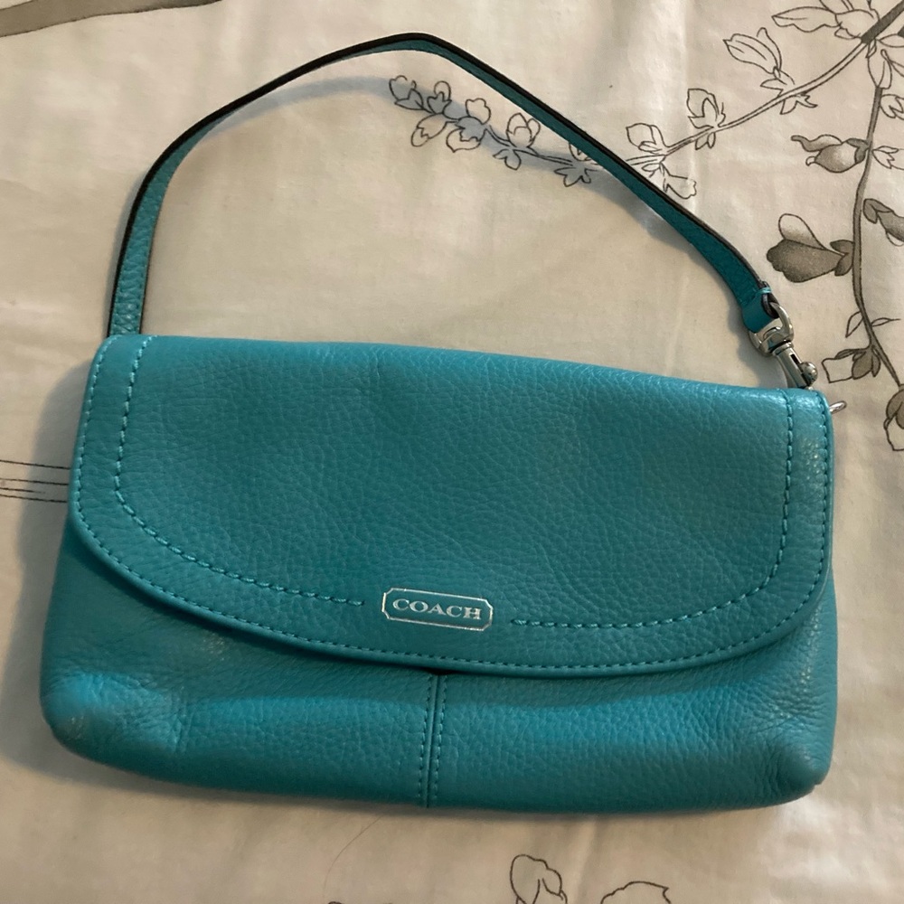 Coach turquoise small purse